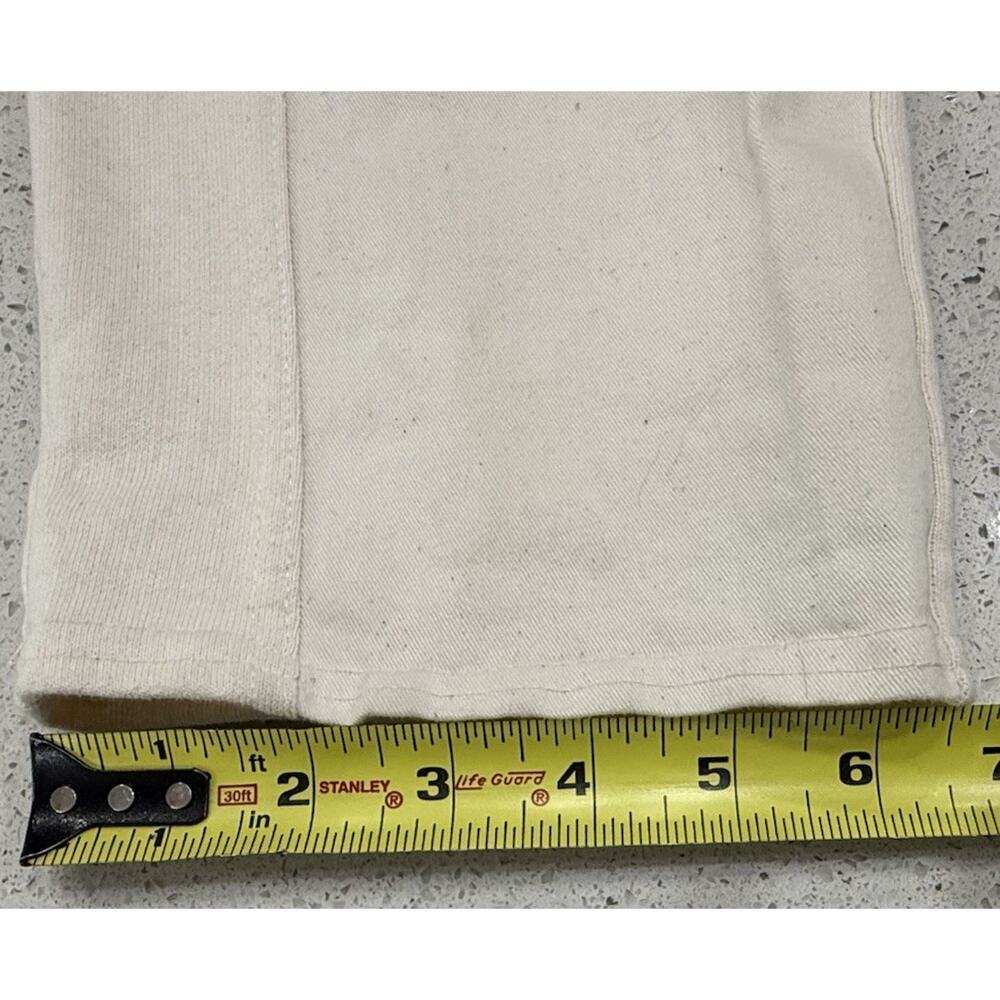 NWT ZARA Women’s Skinny Moto Pants Ivory Size Large 100% Cotton Biker Style - Picture 7 of 10